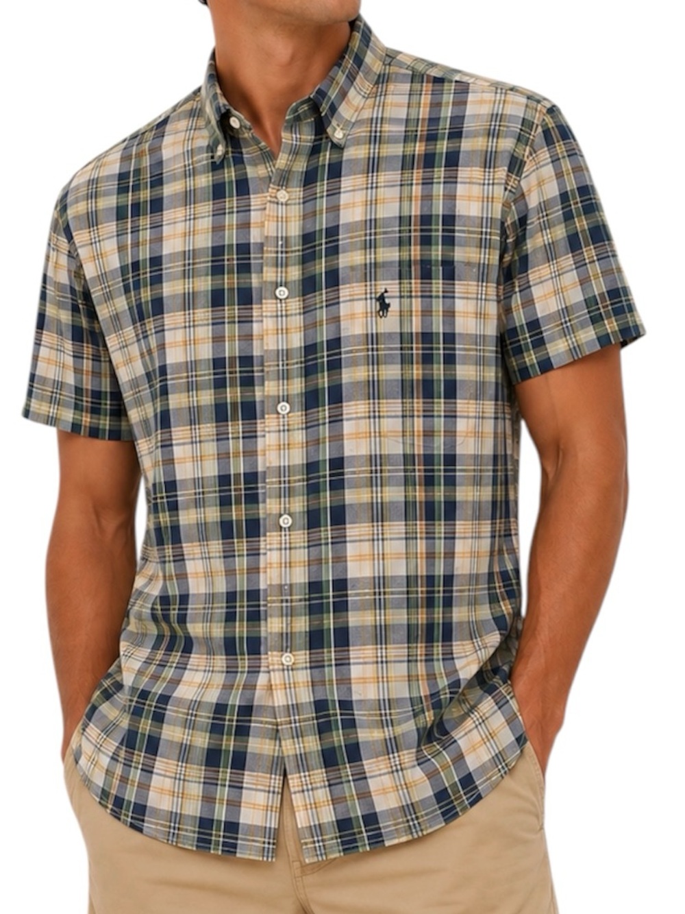 Polo Ralph Lauren plaid short sleeve button down Greggor shirt men’s large